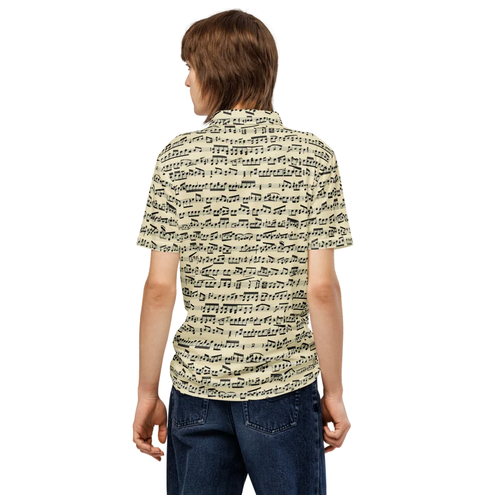 Ivory Sonata on Men's Slim Fit Polo Shirt — Back