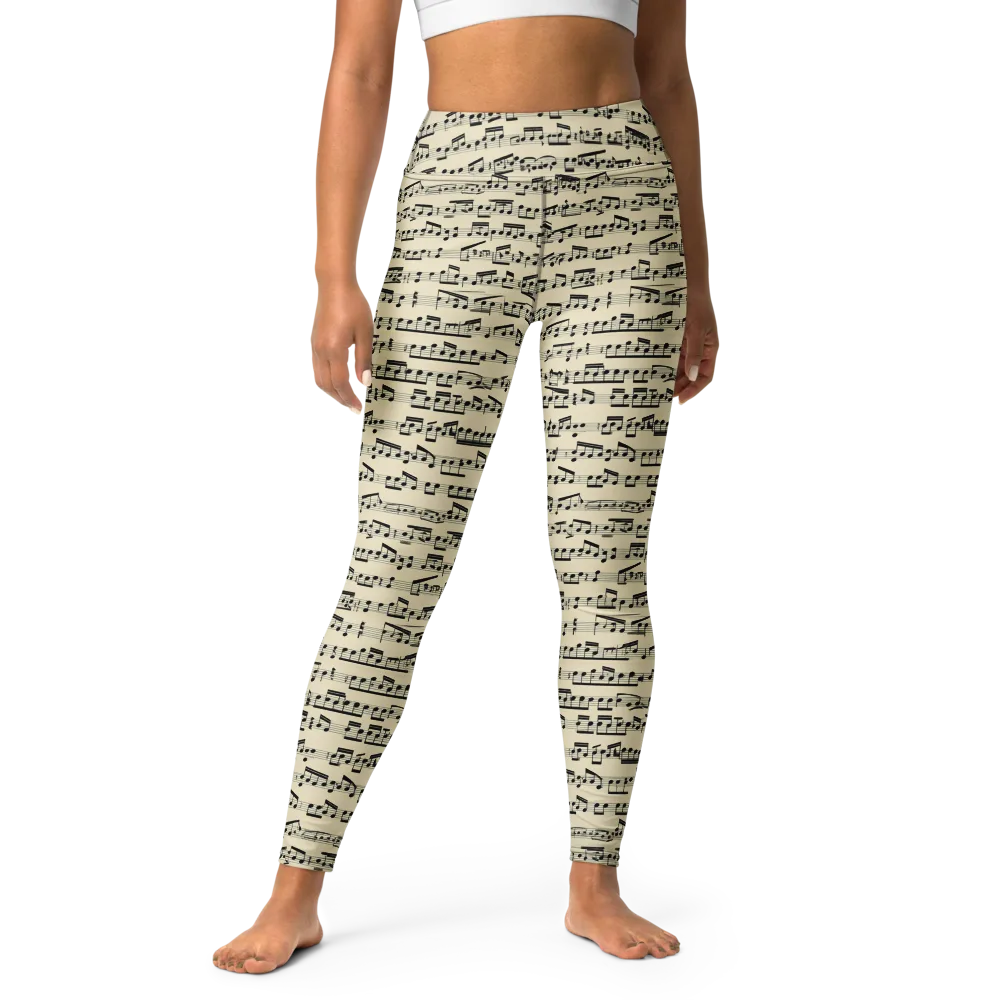 Ivory Sonata on Yoga Leggings — Front