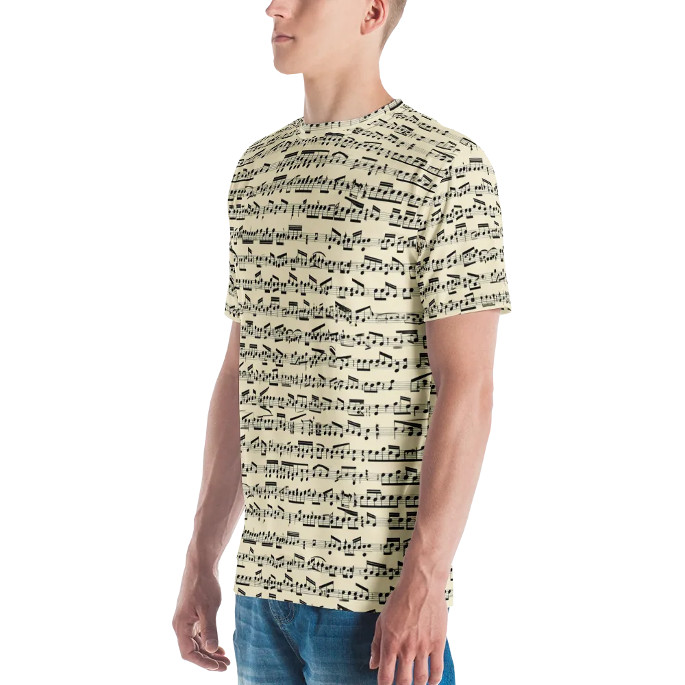 Ivory Sonata on Men's Crew Neck T-Shirt — Left