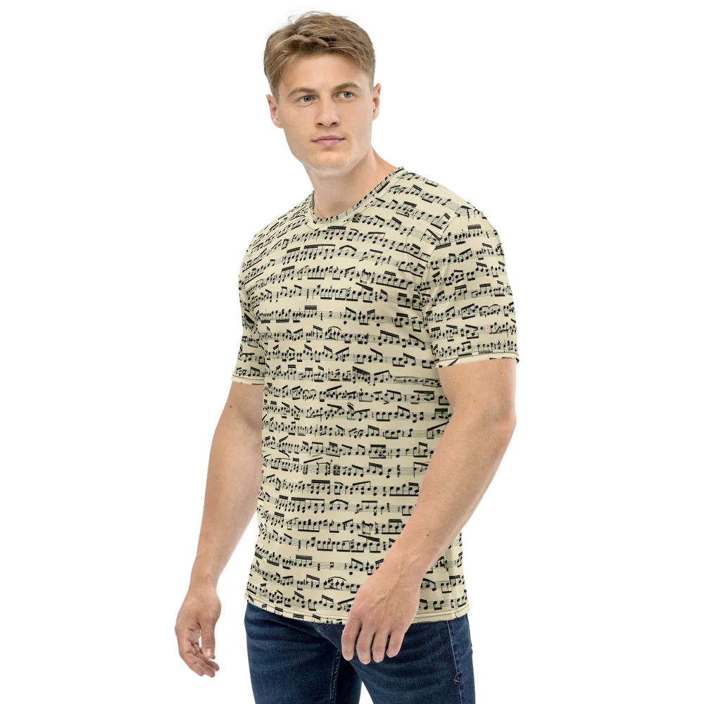 Ivory Sonata on Men's Crew Neck T-Shirt — Left