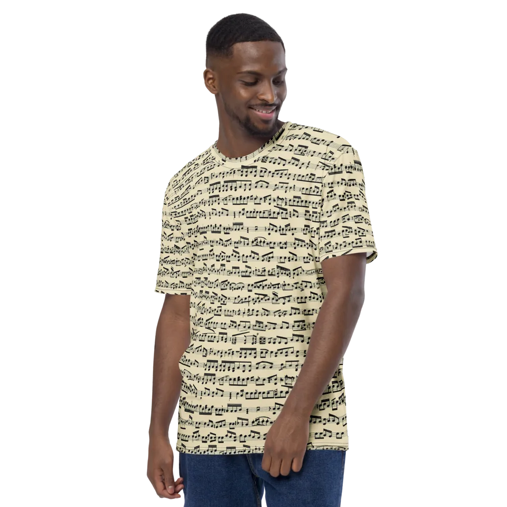 Ivory Sonata on Men's Crew Neck T-Shirt — Left
