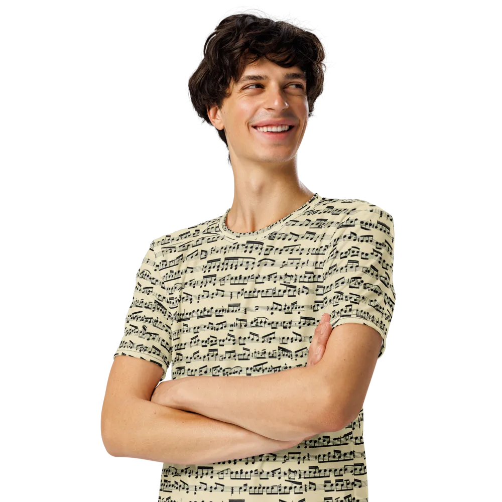 Ivory Sonata on Men's Crew Neck T-Shirt — Left Front