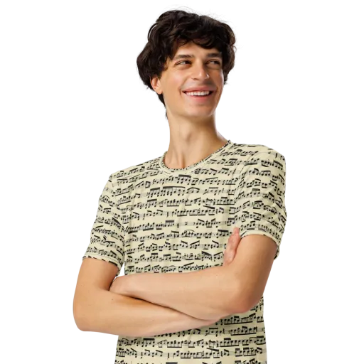Ivory Sonata on a Men's Crew Neck T-Shirt
