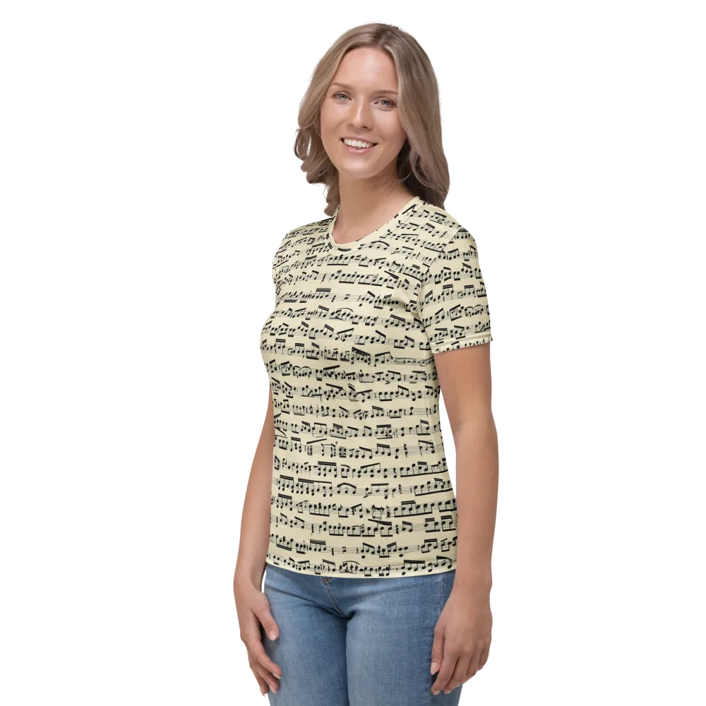 Ivory Sonata on Women's Crew Neck T-Shirt — Left