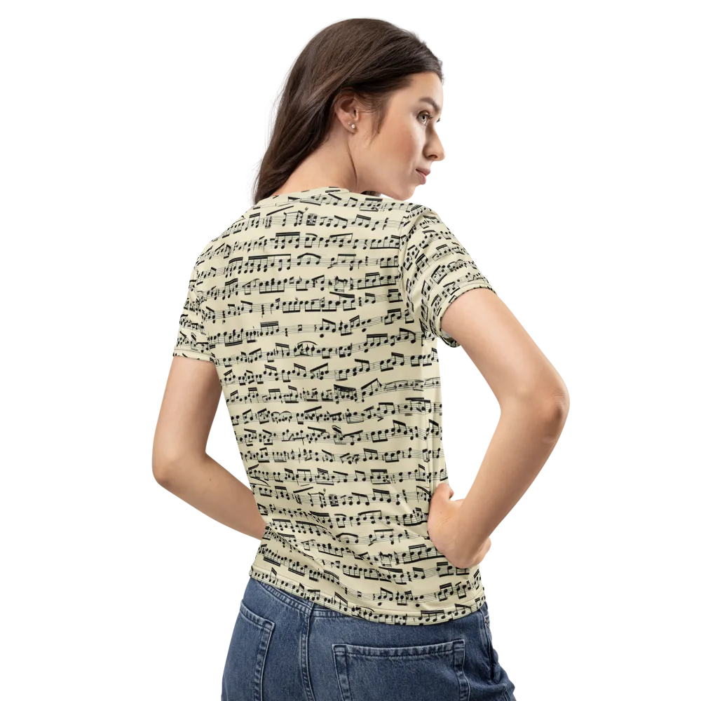 Ivory Sonata on Women's Crew Neck T-Shirt — Back