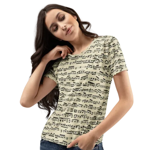 Ivory Sonata on a Women's Crew Neck T-Shirt