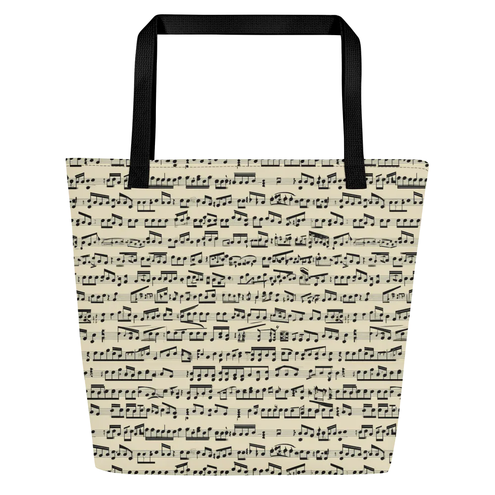 Ivory Sonata on Large Tote Bag W/ Pocket — Front