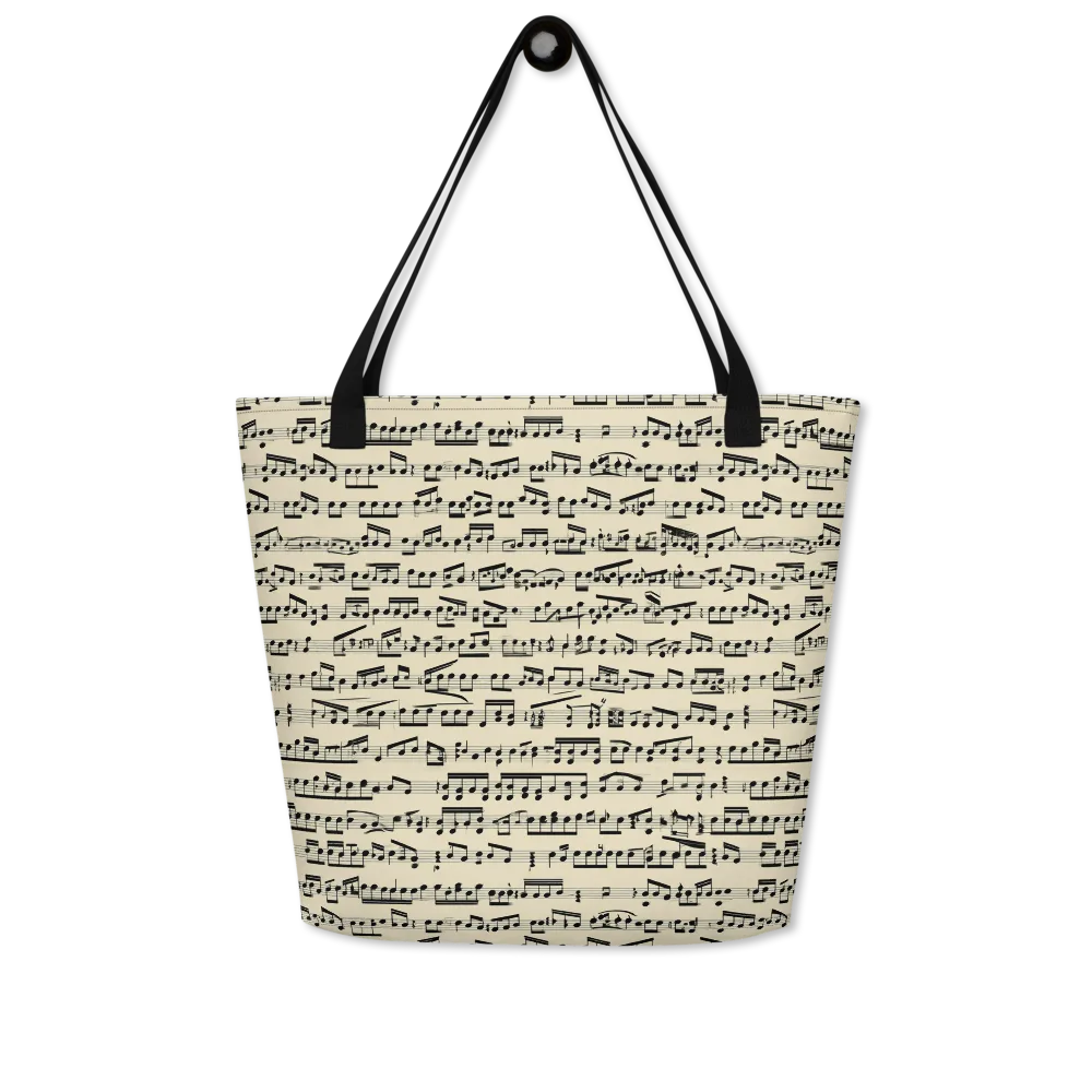Ivory Sonata on Large Tote Bag W/ Pocket — Front