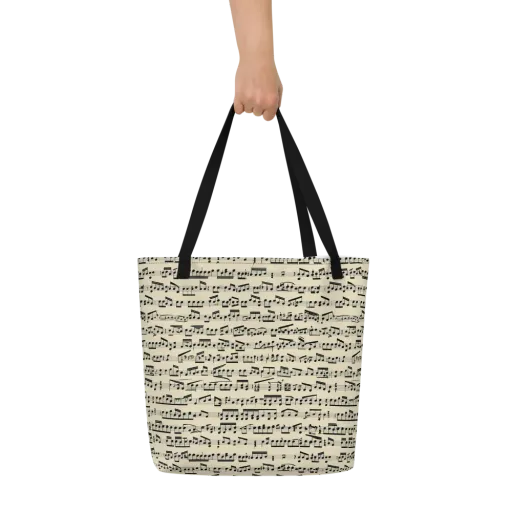 Ivory Sonata on a Large Tote Bag W/ Pocket