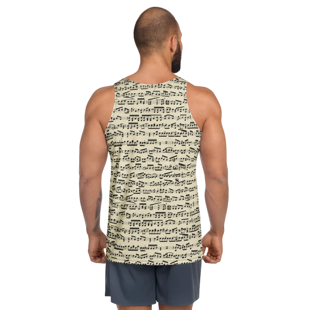 Ivory Sonata on Men's Tank Top — Back