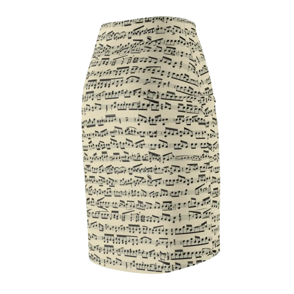 Ivory Sonata on Pencil Skirt — Back Side