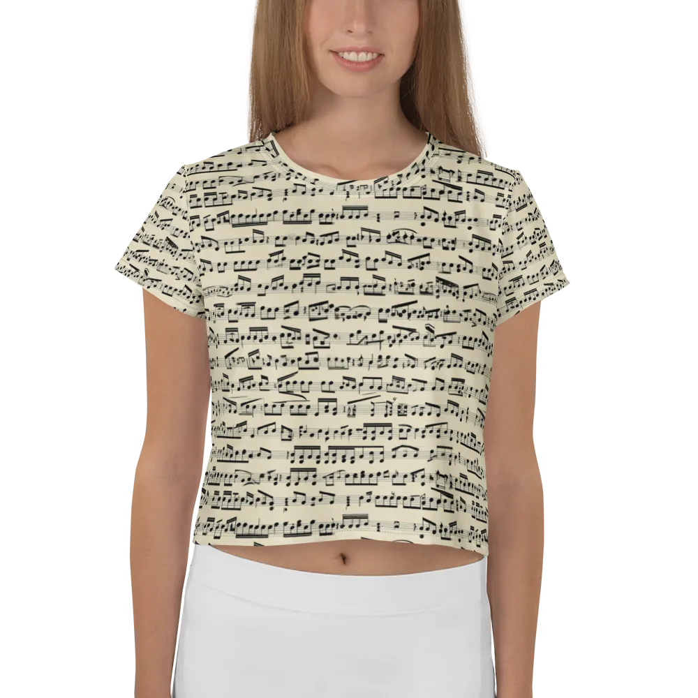 Ivory Sonata on Crop Tee — Front