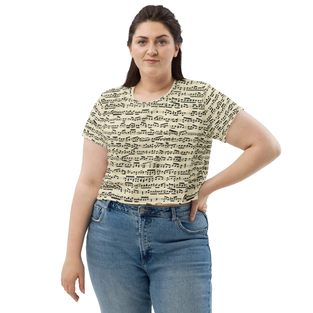 Ivory Sonata on Crop Tee — Front