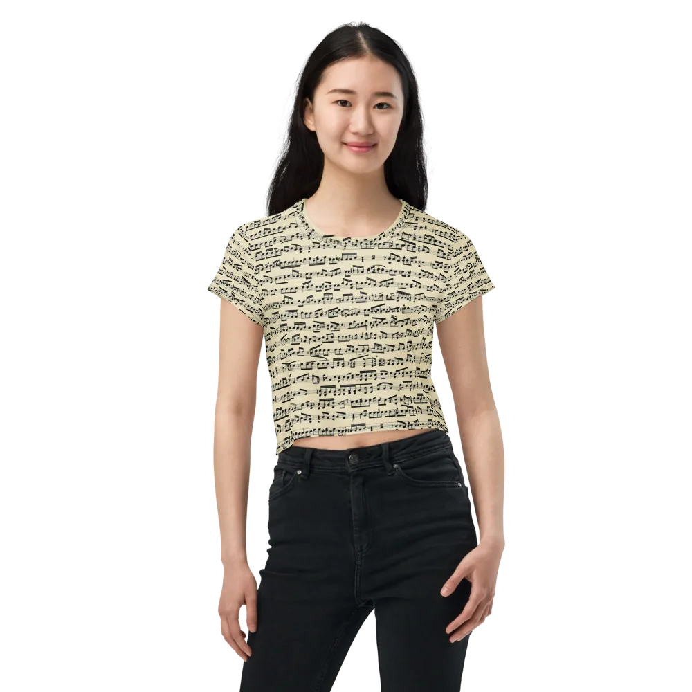 Ivory Sonata on Crop Tee — Front