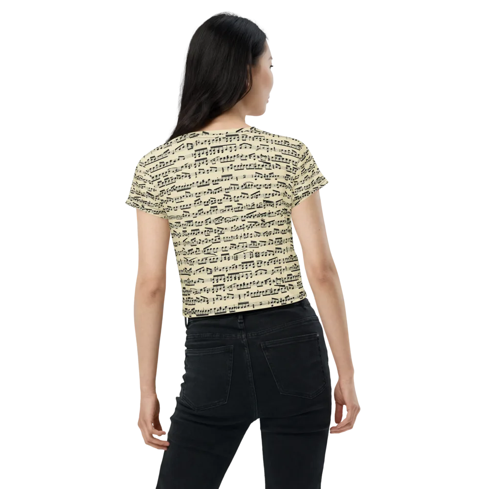 Ivory Sonata on Crop Tee — Back