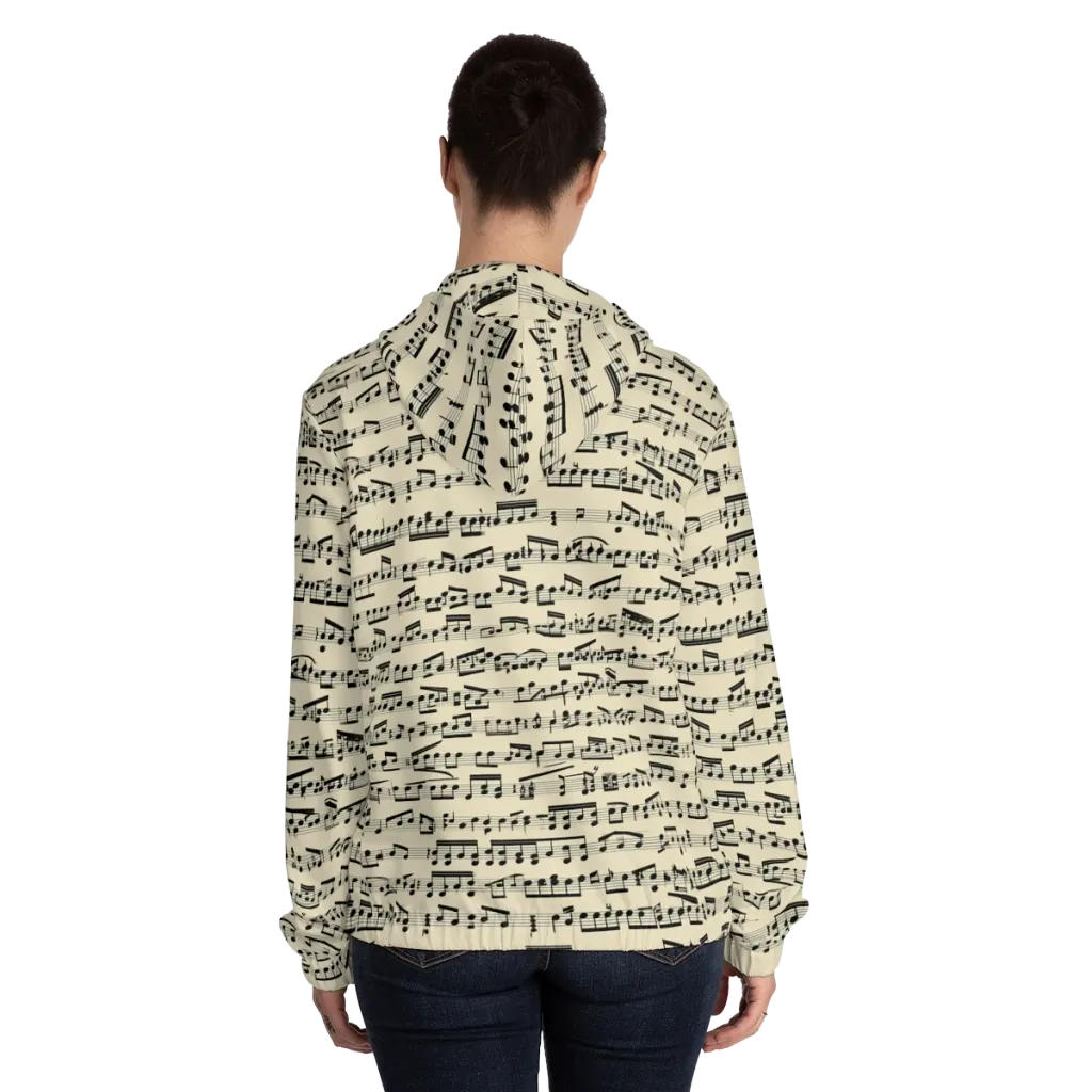 Ivory Sonata on Women's Full-Zip Hoodie — Back On Person