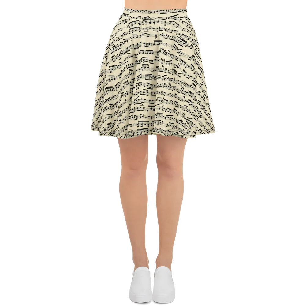 Ivory Sonata on Skater Skirt — Front
