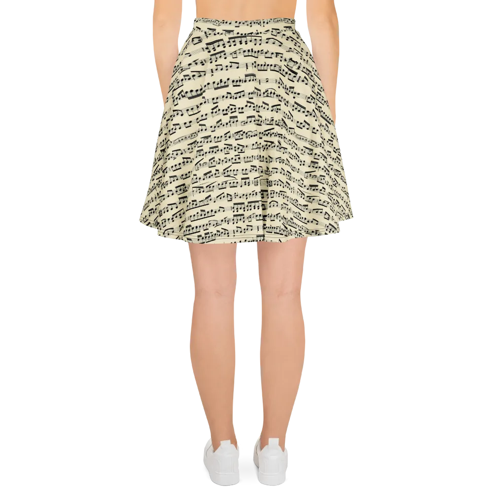 Ivory Sonata on Skater Skirt — Back