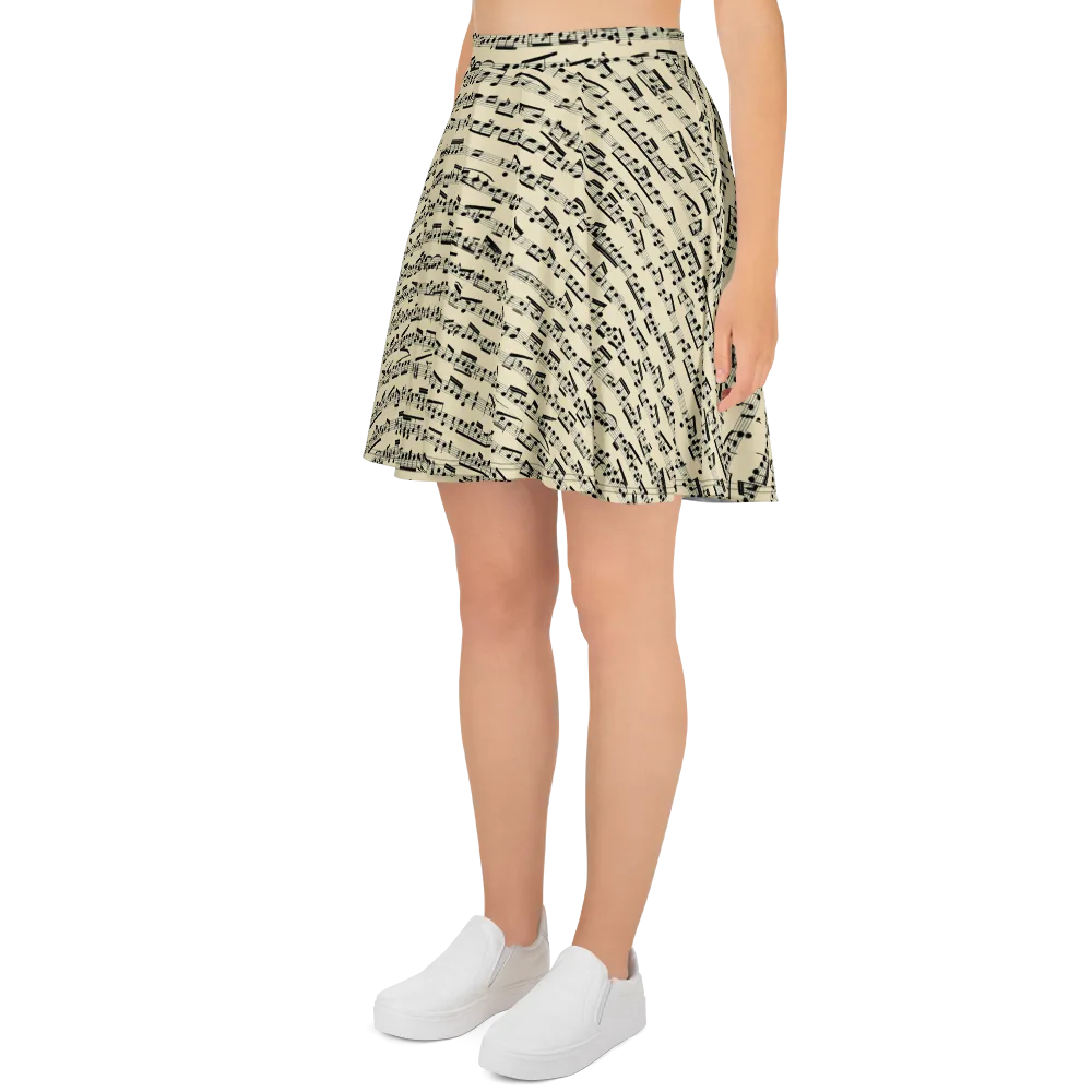Ivory Sonata on Skater Skirt — Left