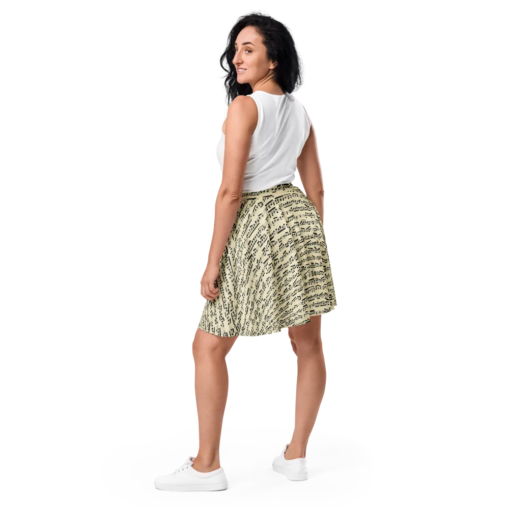 Ivory Sonata on Skater Skirt — Back