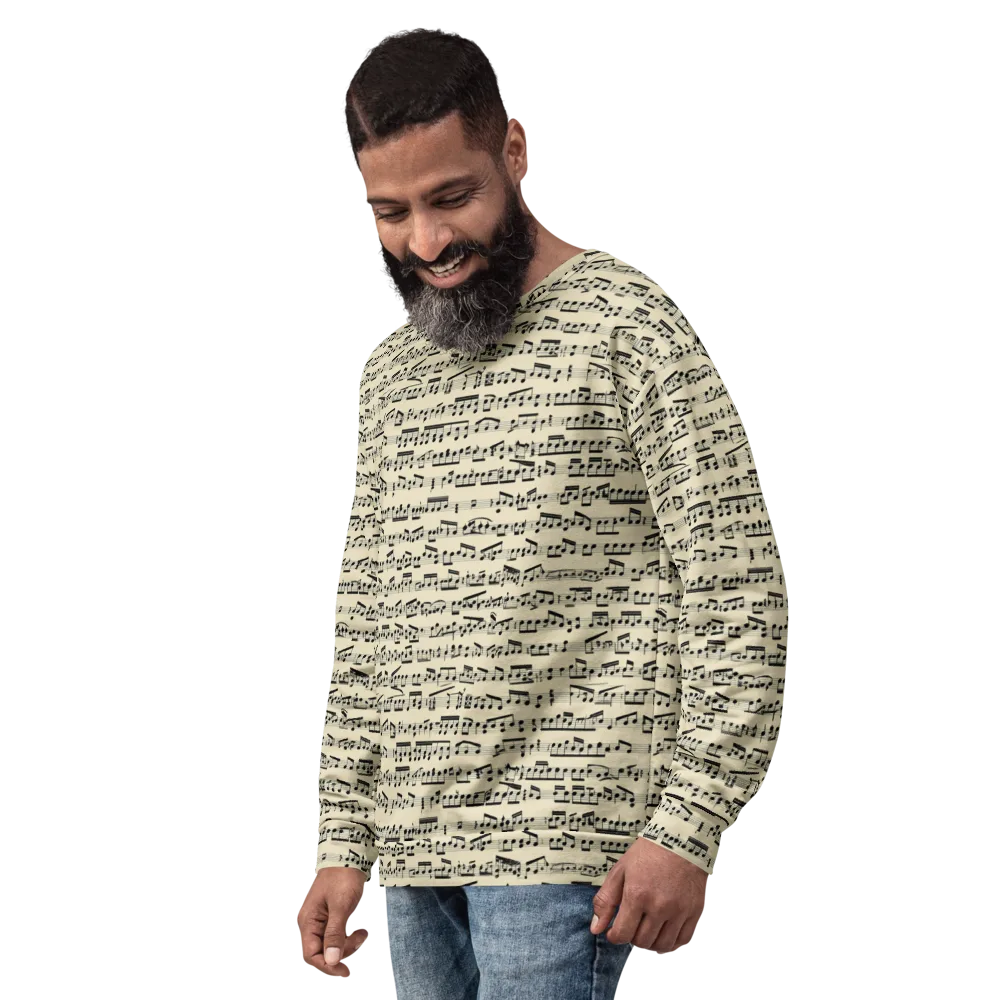 Ivory Sonata on Sweatshirt — Left Front