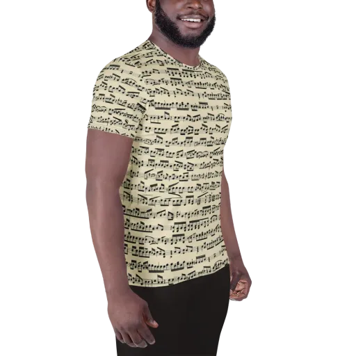 Ivory Sonata on a Men's Athletic T-Shirt