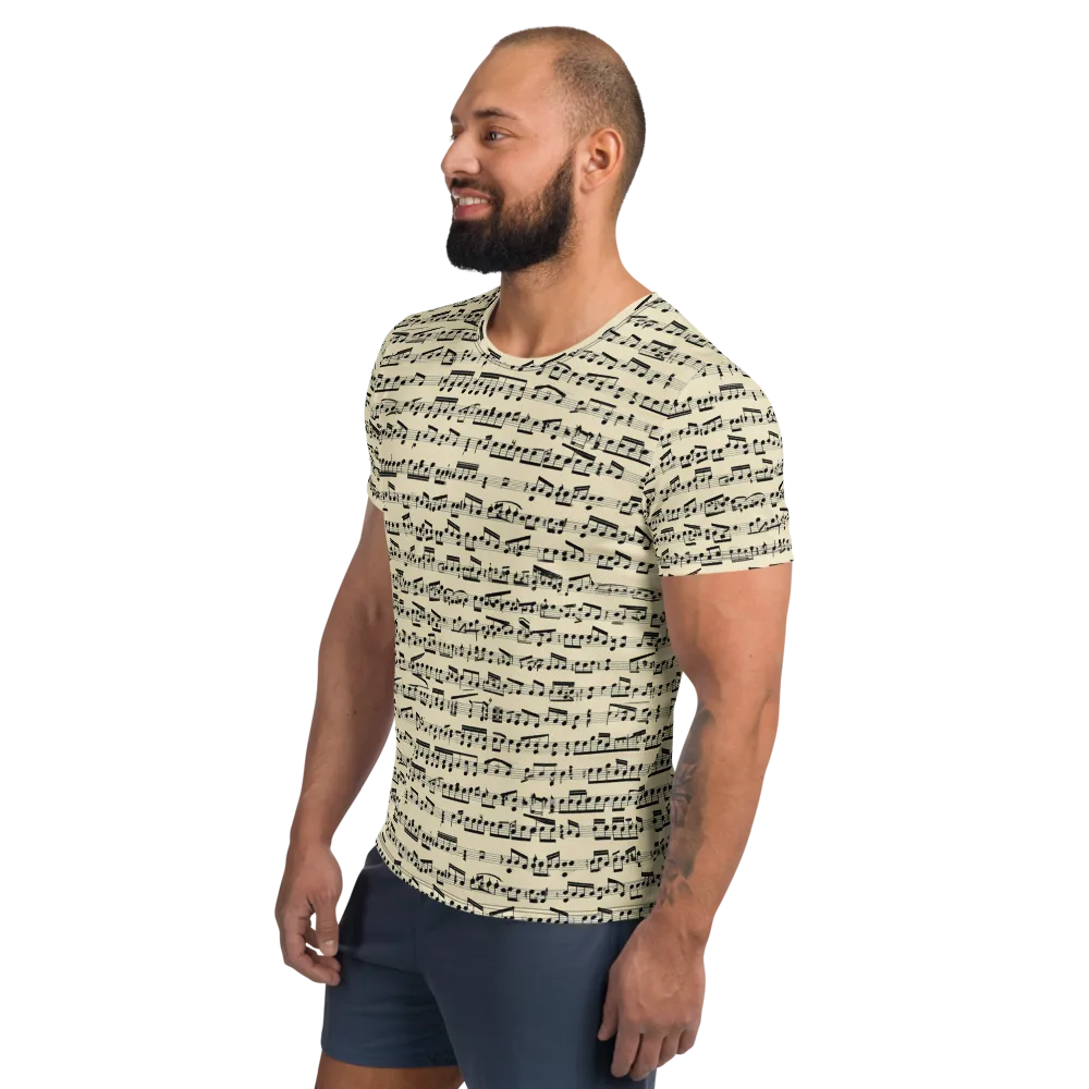 Ivory Sonata on Men's Athletic T-Shirt — Left