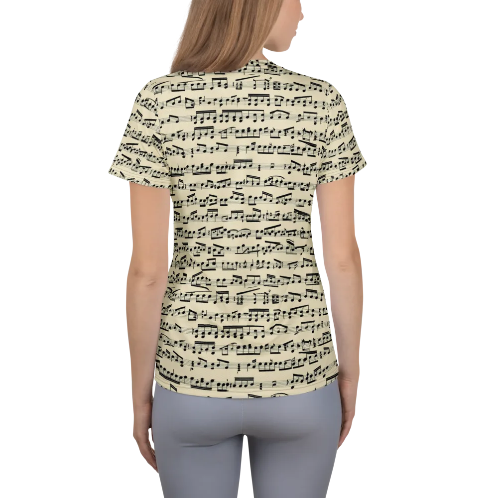 Ivory Sonata on Women's Athletic T-Shirt — Back