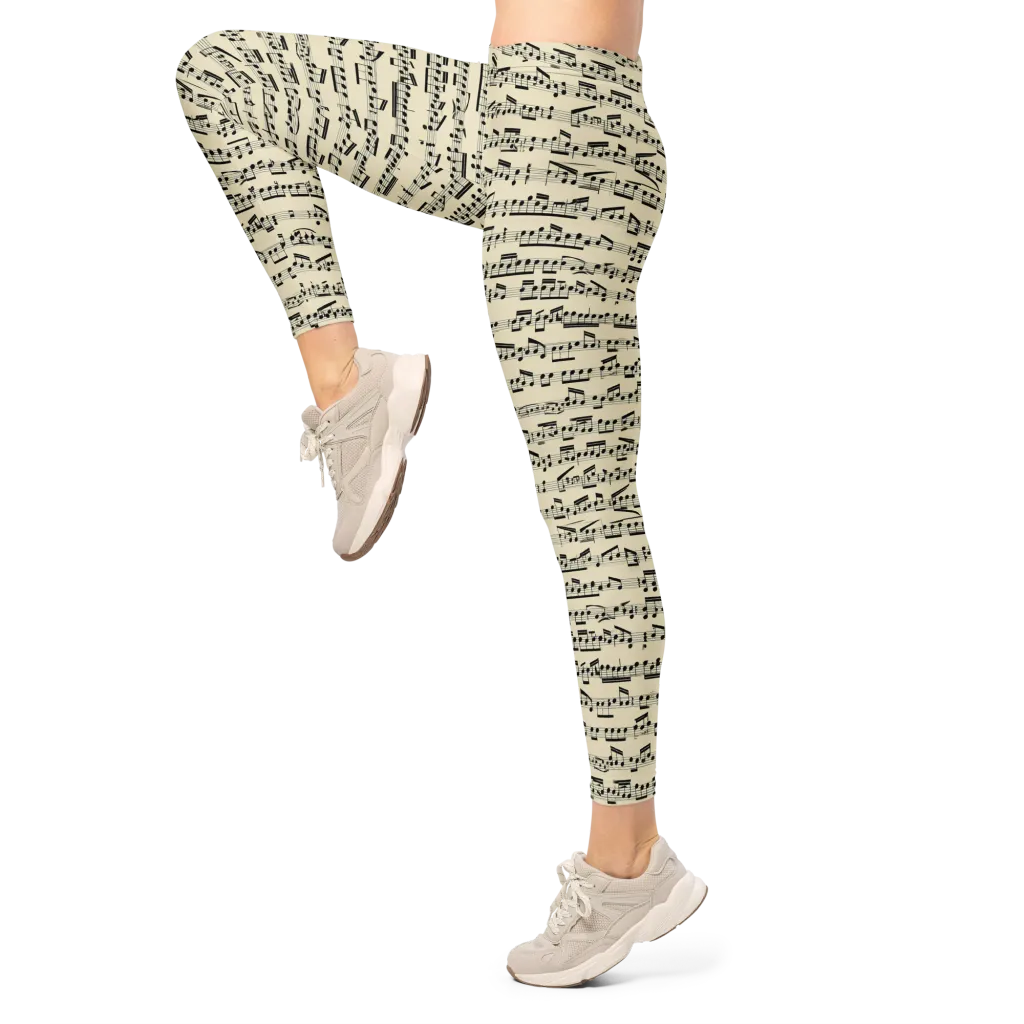 Ivory Sonata on Leggings — Left