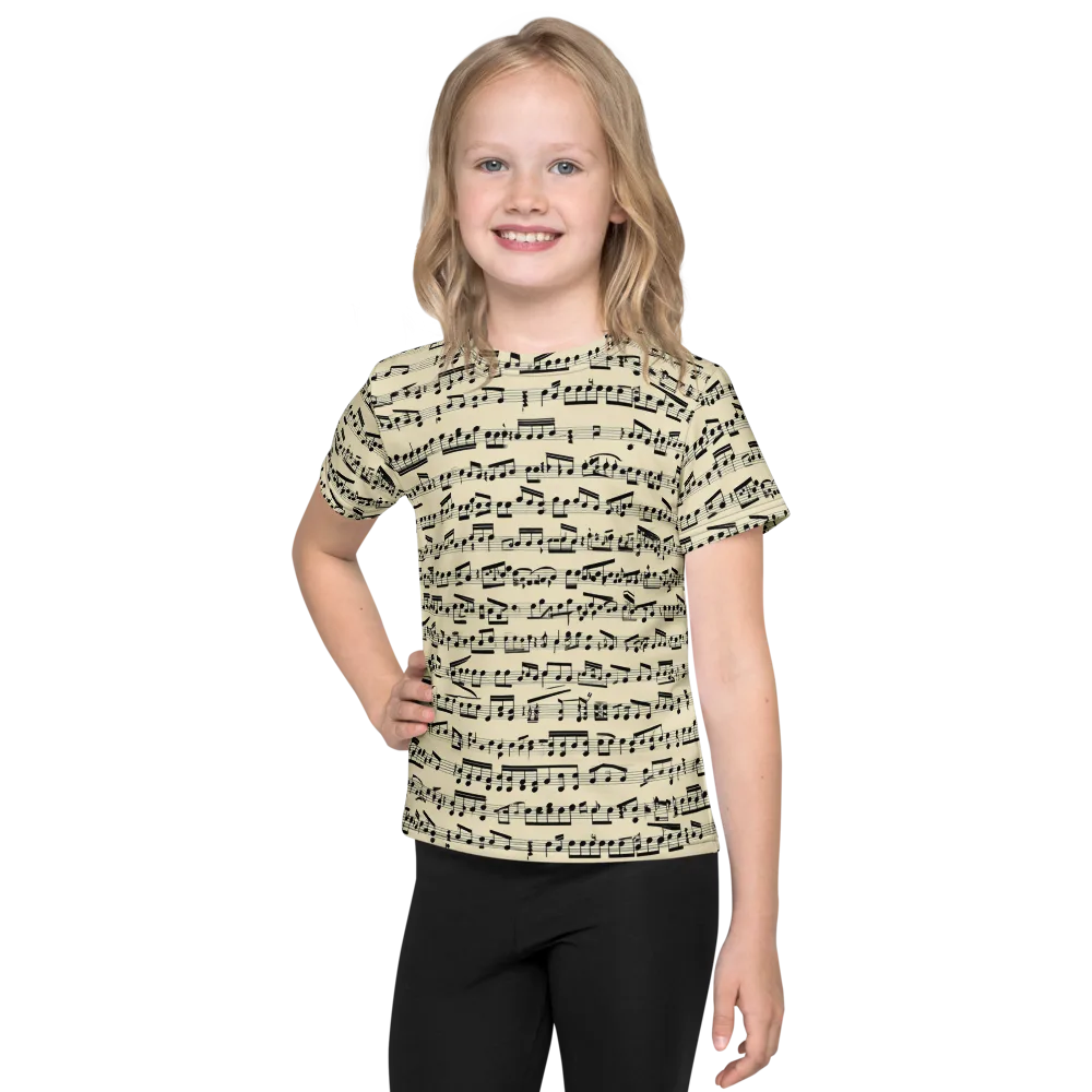 Ivory Sonata on Kids Crew Neck T-Shirt — Front