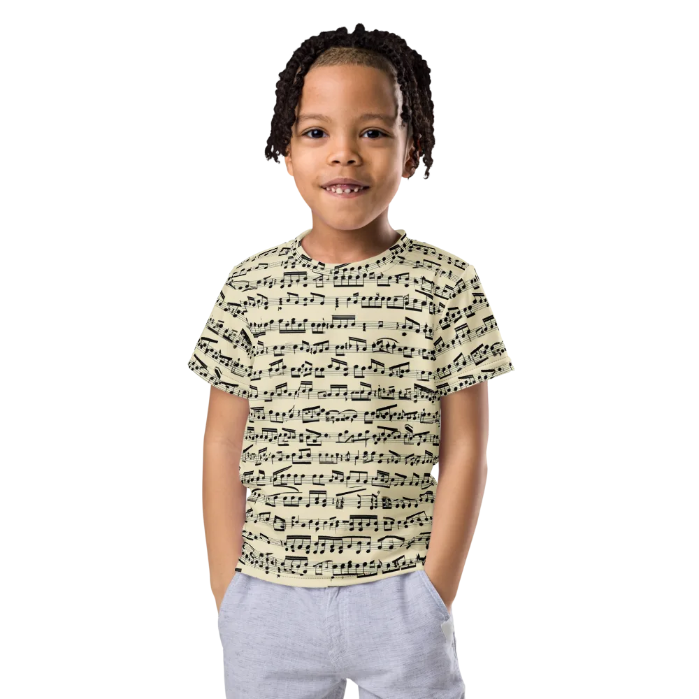 Ivory Sonata on Kids Crew Neck T-Shirt — Front