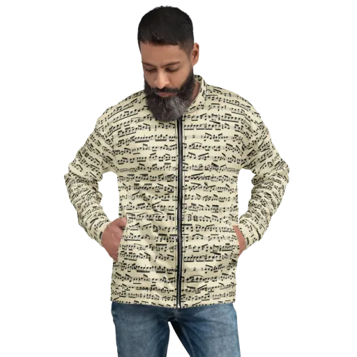 Ivory Sonata on a Bomber Jacket