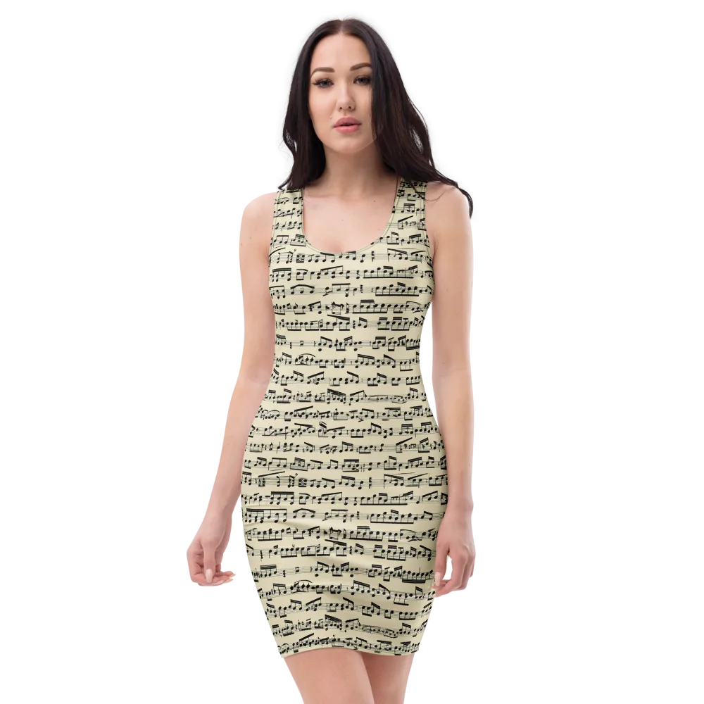 Ivory Sonata on Bodycon Dress — Front