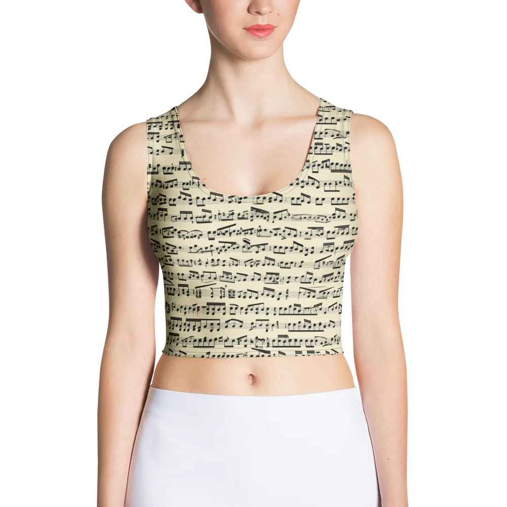 Ivory Sonata on Crop Top — Front