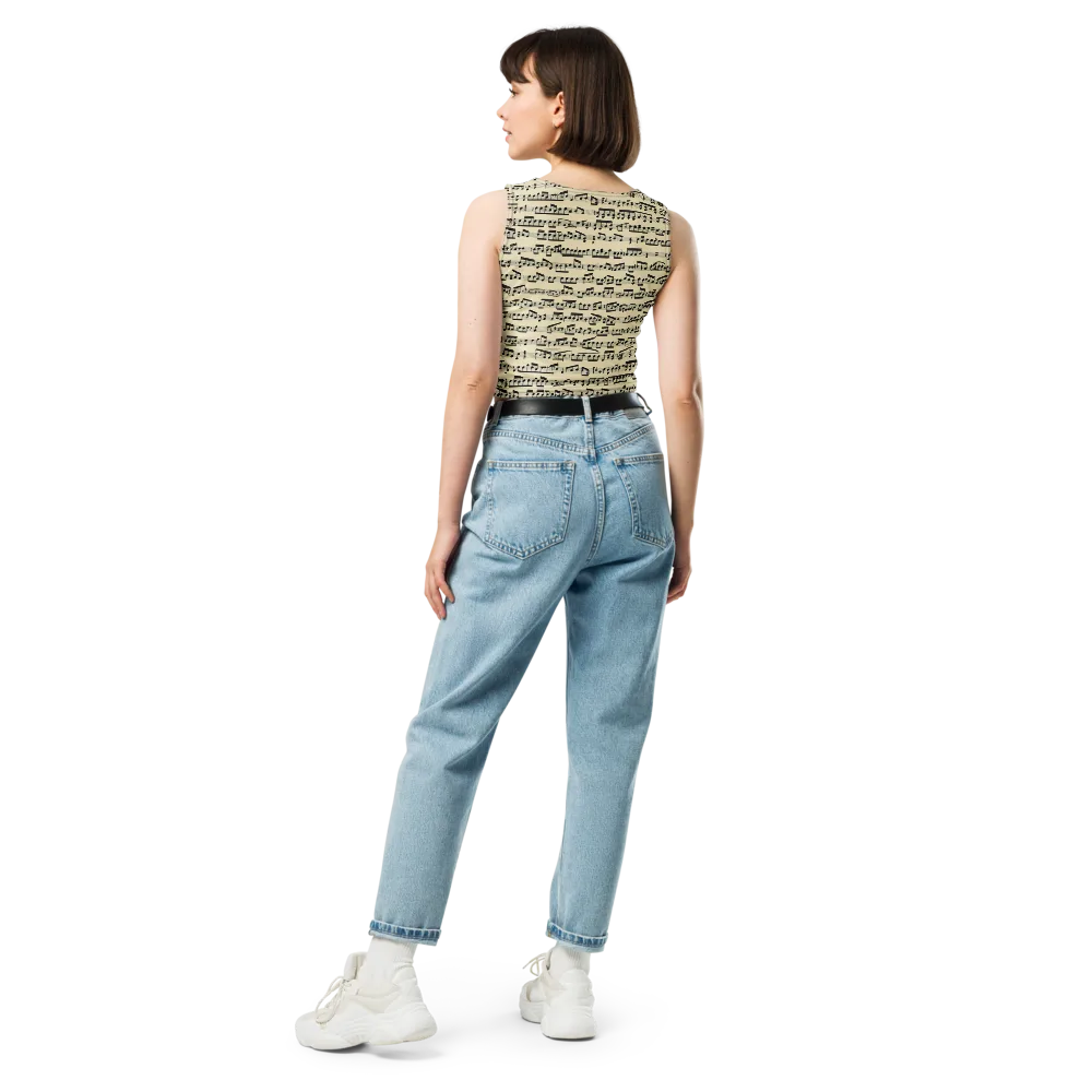 Ivory Sonata on Crop Top — Back