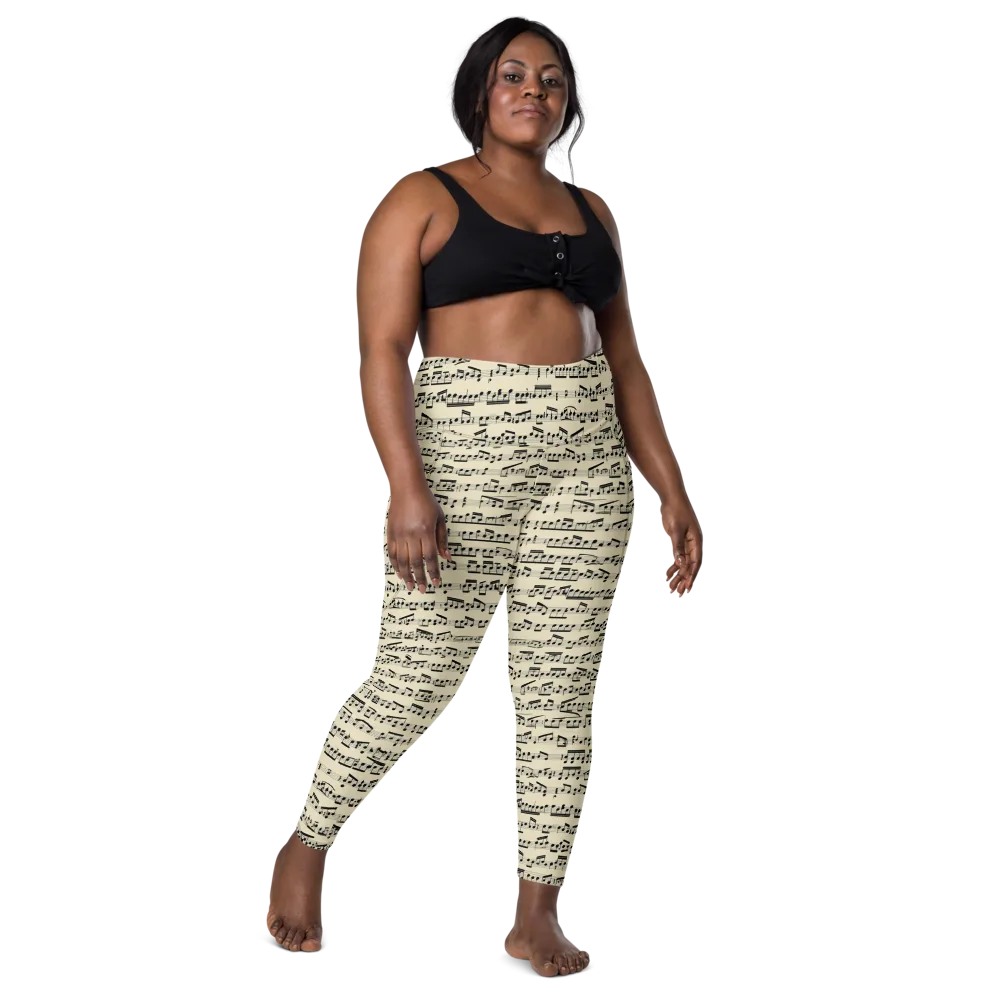 Ivory Sonata on Leggings with Pockets — Front