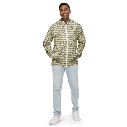 Ivory Sonata on a Men's Windbreaker