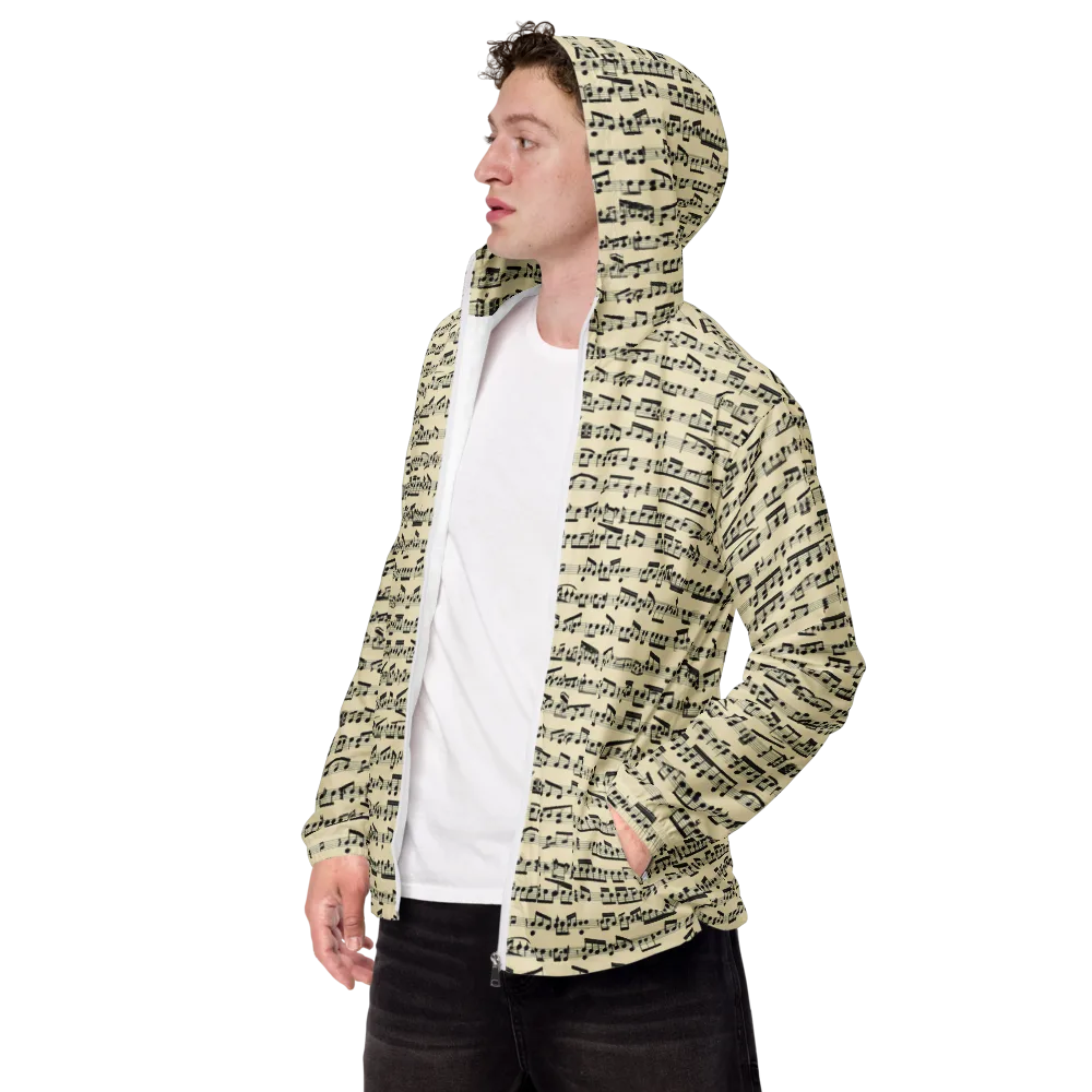 Ivory Sonata on Men's Windbreaker — Left Front