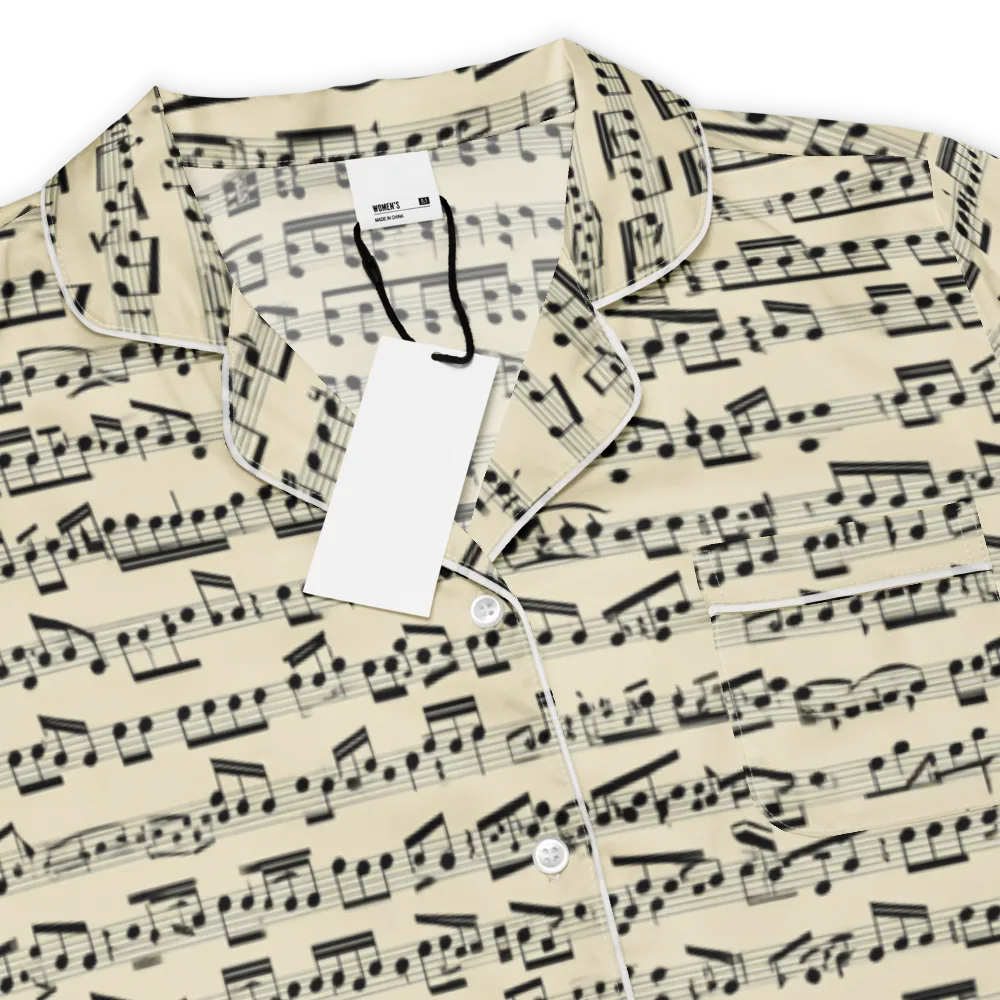 Ivory Sonata on Women's Short Sleeve Pajama Top — Product details