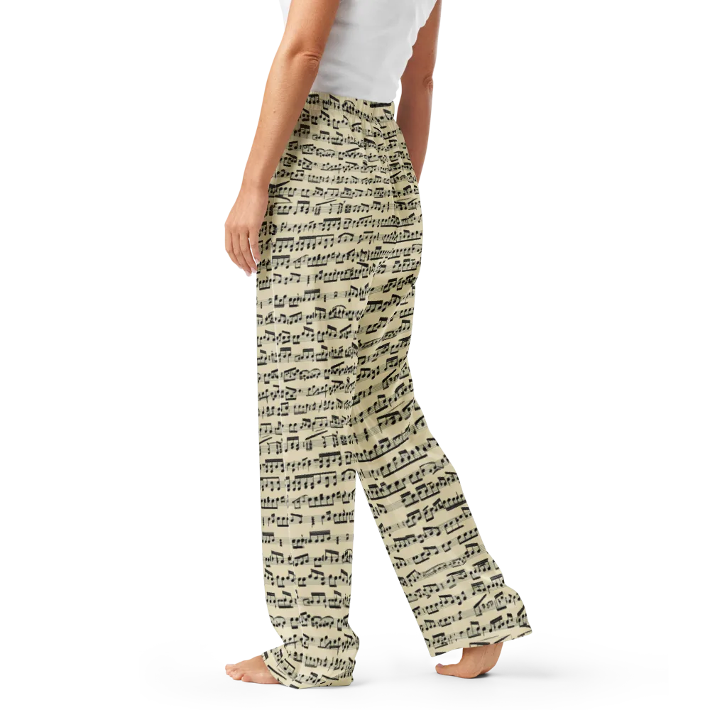 Ivory Sonata on Women's Pajama Pants — Left
