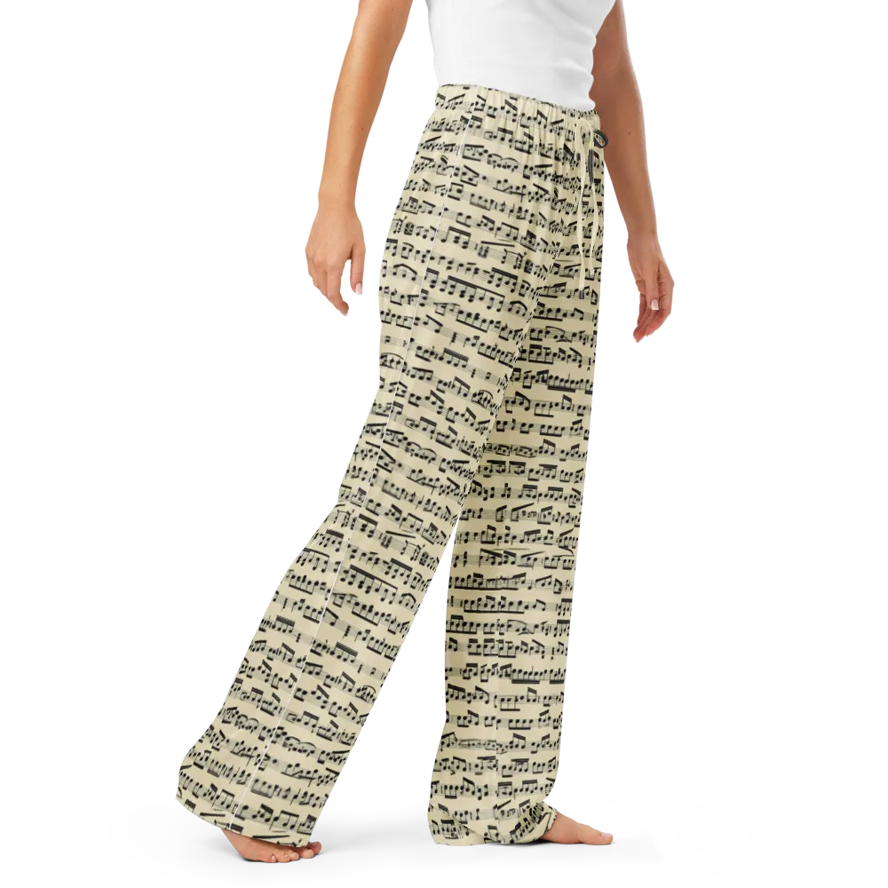 Ivory Sonata on Women's Pajama Pants — Right Front