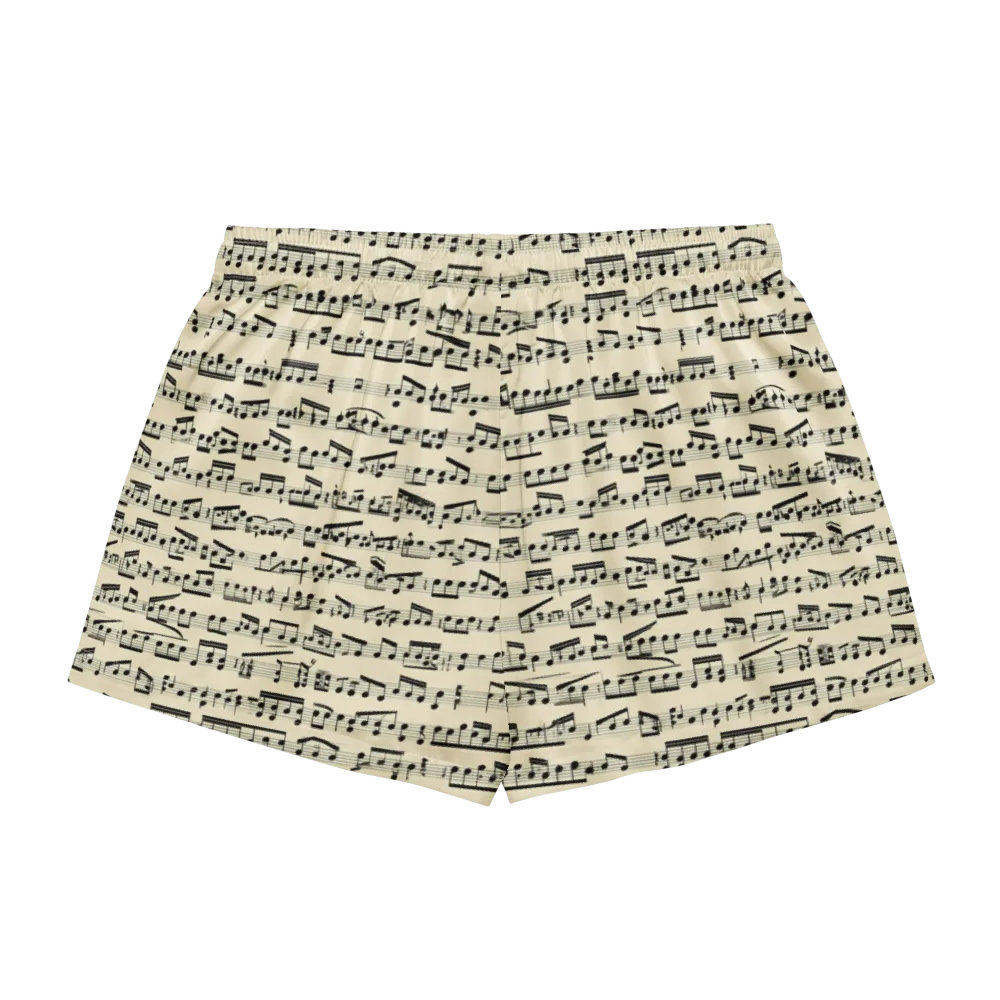 Ivory Sonata on Women's Pajama Shorts — Back