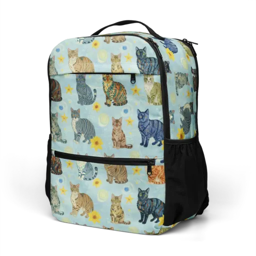Starry Cat Garden on a Utility Backpack