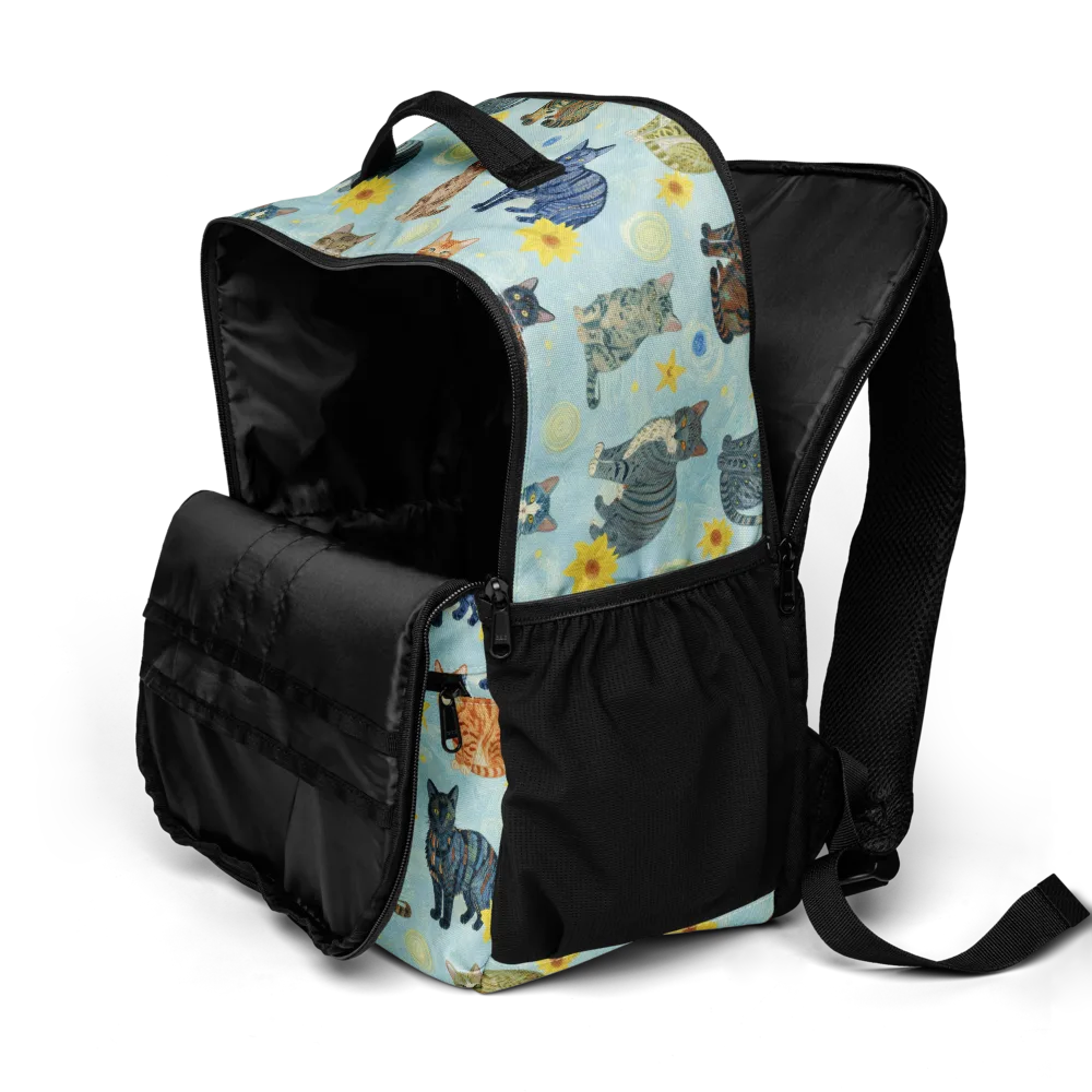 Starry Cat Garden on Utility Backpack — Product details 2