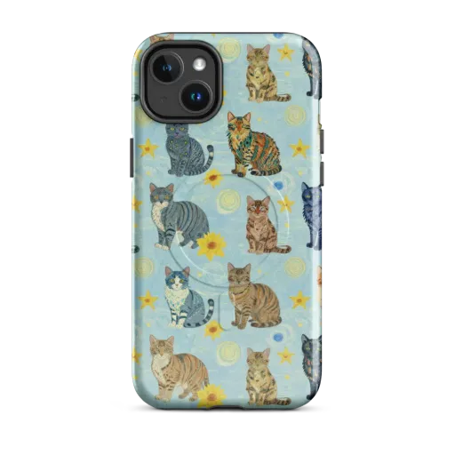 Starry Cat Garden on a MagSafe Tough Case for iPhone®