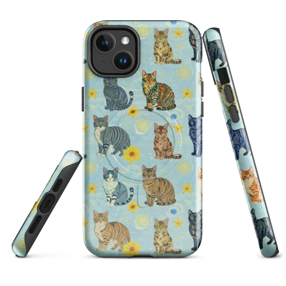 Starry Cat Garden on MagSafe Tough Case for iPhone® — Front