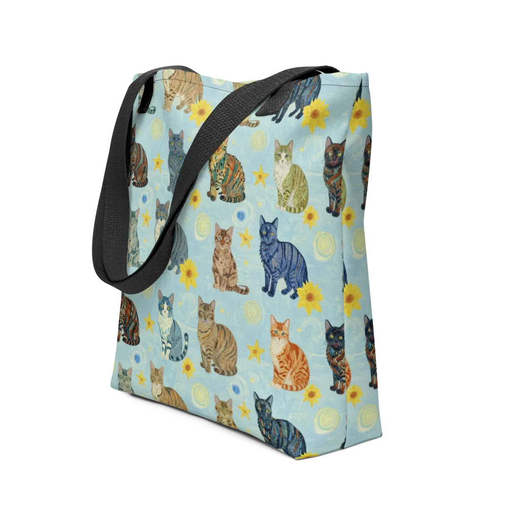 Starry Cat Garden on Tote Bag — Front