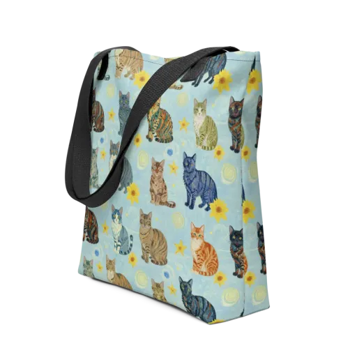 Starry Cat Garden on a Tote Bag