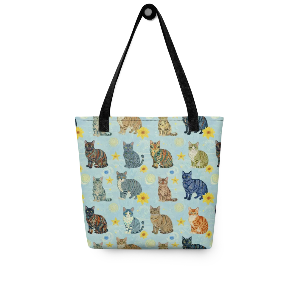 Starry Cat Garden on Tote Bag — Front