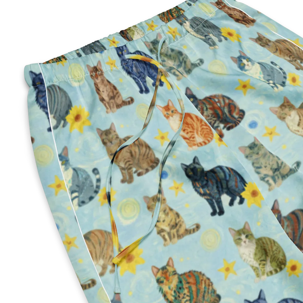 Starry Cat Garden on Women's Pajama Pants — Product details
